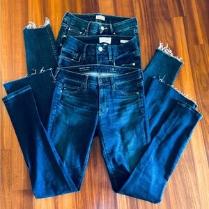 Bundle Lot of 3 Jeans • MOTHER • FRAME • AG Adriano Goldschmied • Size 24